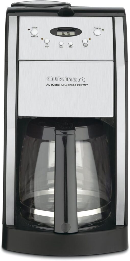 Cuisinart DGB-550BKP1 Automatic Coffeemaker Grind Brew, 12-Cup Glass, Black